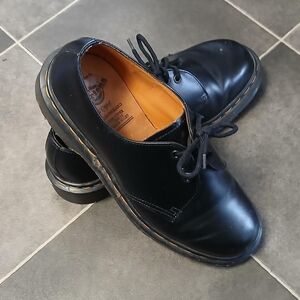 Dr. Martens Black Leather Combat Boots
